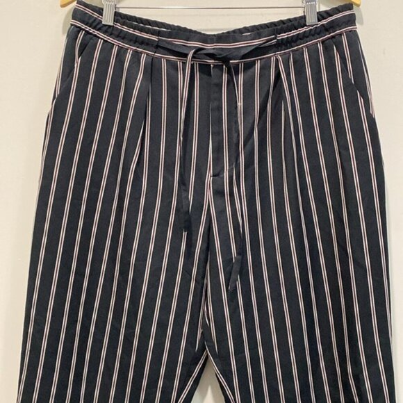 Loom Relax Fit Pants Black stripes slacks Size 36 - Picture 3 of 13